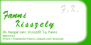 fanni kisszely business card